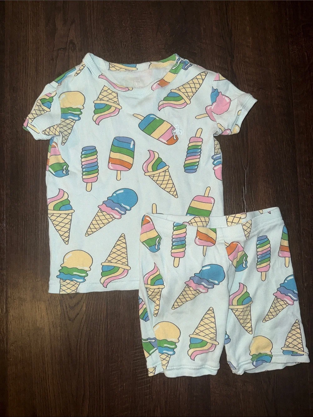 GAP Kids Ice Cream & Popsicle Pajama Set - White with Multicolor Prints
